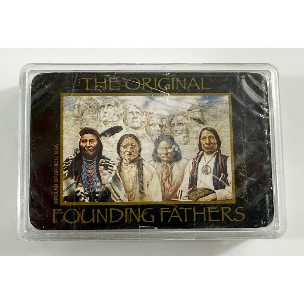 Polar Graphics Playing Cards Black Original Founding Fathers Sealed